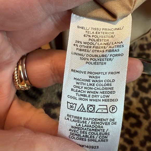 Loft Leopard Print Mini Skirt Size 0 Brown Black Fuzzy Texture - Picture 7 of 9